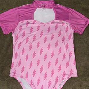 Vibrant Pink Lightning Bodysuit